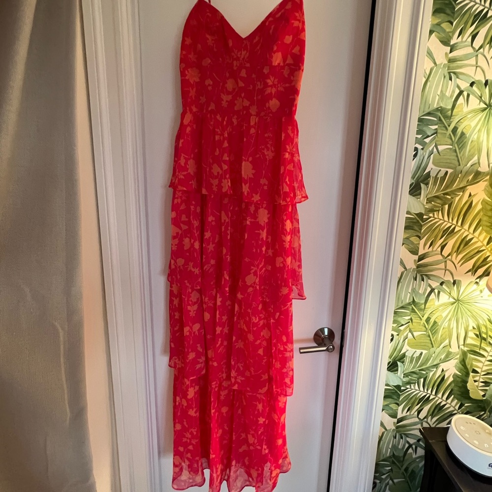 Amanda Uprichard Thaddea Maxi Dress in Pink Floral - Picture 6 of 9